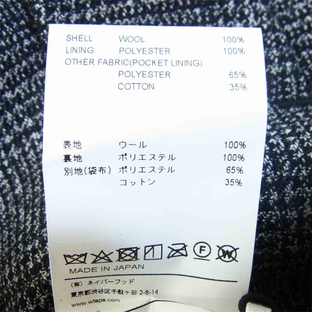WTAPS ダブルタップス 20AW 202TQDT-PTM06 TUCK TROUSERS タック トラウザーズ パンツ ブラック系 M【新古品】【未使用】【中古】