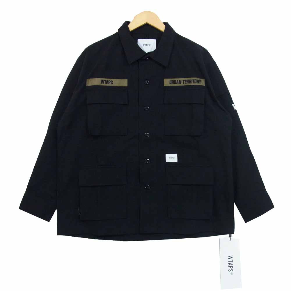 WTAPS ダブルタップス 202WVDT-SHM01 JUNGLE SHIRT RIPSTOP リップストップ ジャングル シャツ ブラック系 2【新古品】【未使用】【中古】