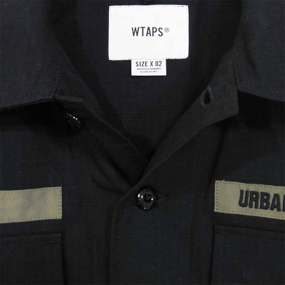 WTAPS ダブルタップス 202WVDT-SHM01 JUNGLE SHIRT RIPSTOP リップストップ ジャングル シャツ ブラック系 2【新古品】【未使用】【中古】