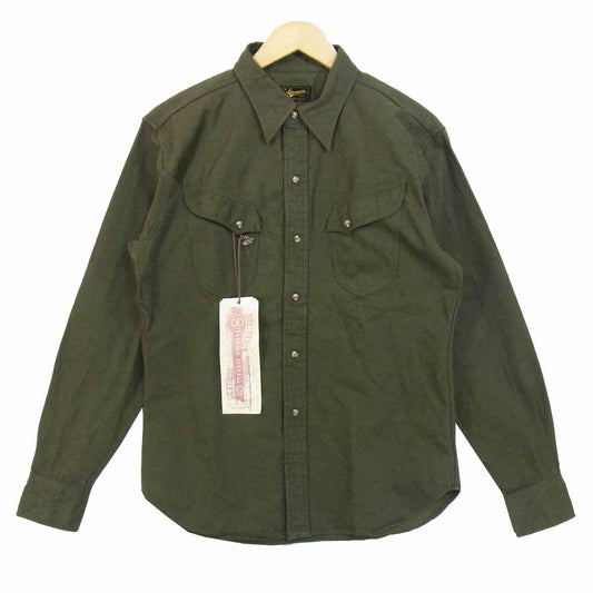 Stevenson Overall Co. スティーブンソンオーバーオール Trigger TG1-OL 長袖 シャツ カーキ系 L【新古品】【未使用】【中古】
