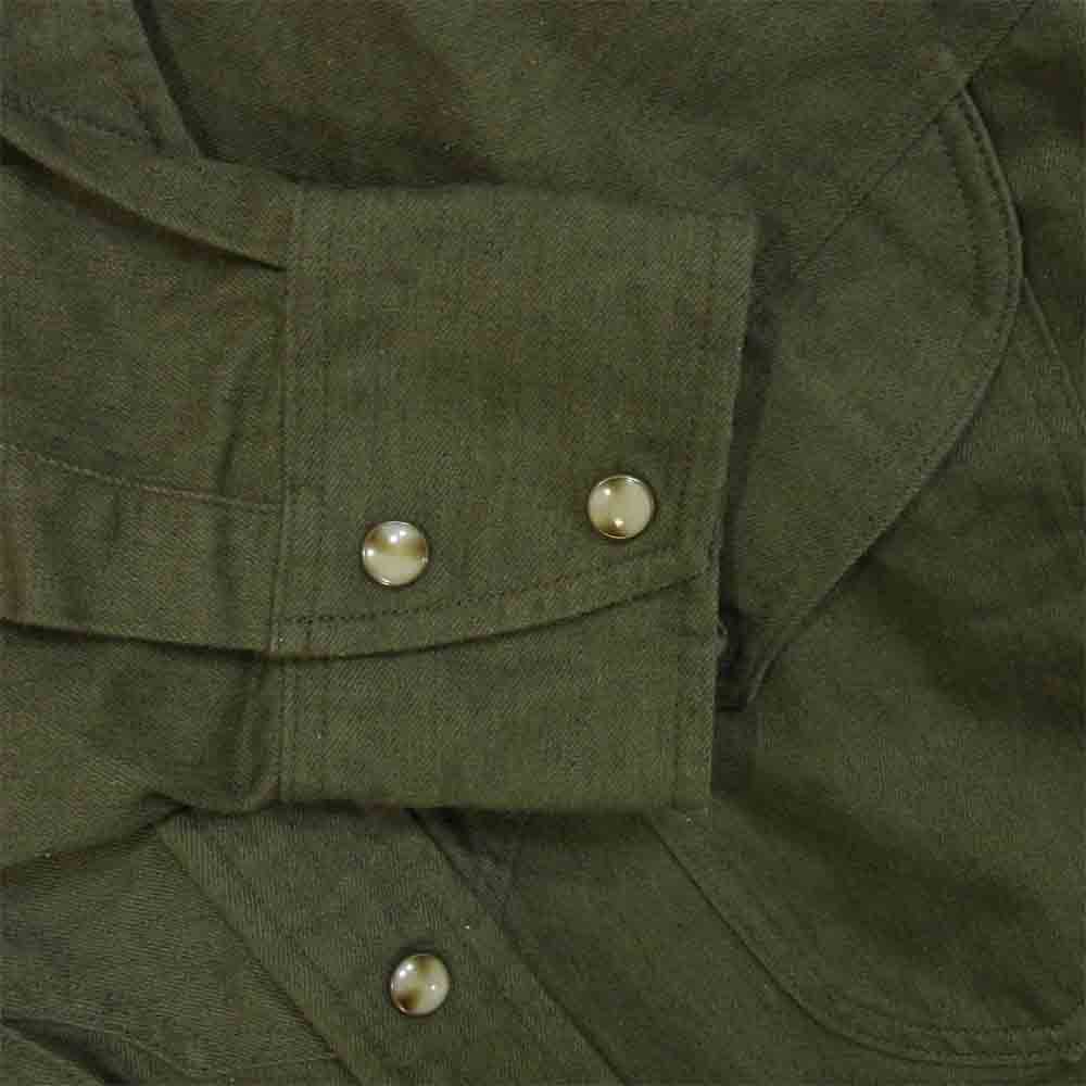Stevenson Overall Co. スティーブンソンオーバーオール Trigger TG1-OL 長袖 シャツ カーキ系 L【新古品】【未使用】【中古】