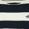 THE NORTH FACE ノースフェイス NT61407 Low Count Border Tee ロー カウント ボーダー 長袖 Tシャツ ネイビー系 ホワイト系 XL【中古】