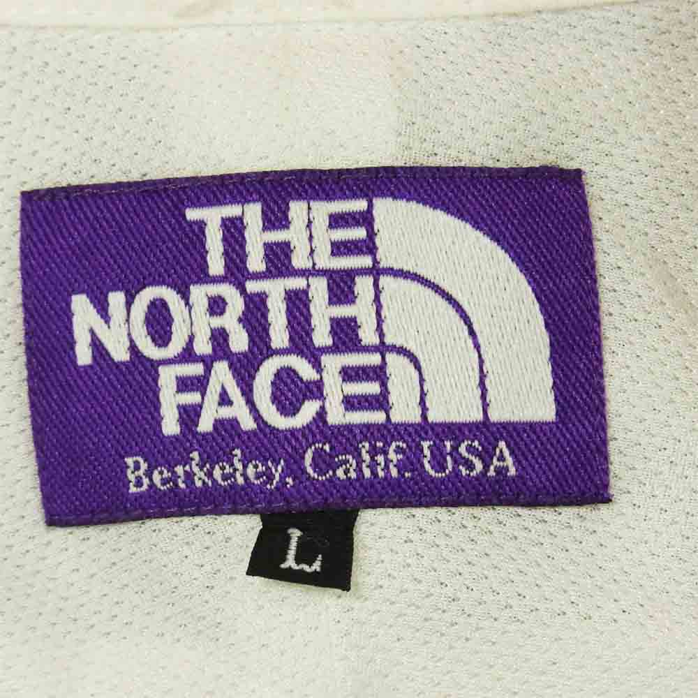 THE NORTH FACE ノースフェイス NT3609N PURPLE LABEL パープル レーベル リネン 半袖 シャツ オフホワイト系 L【中古】