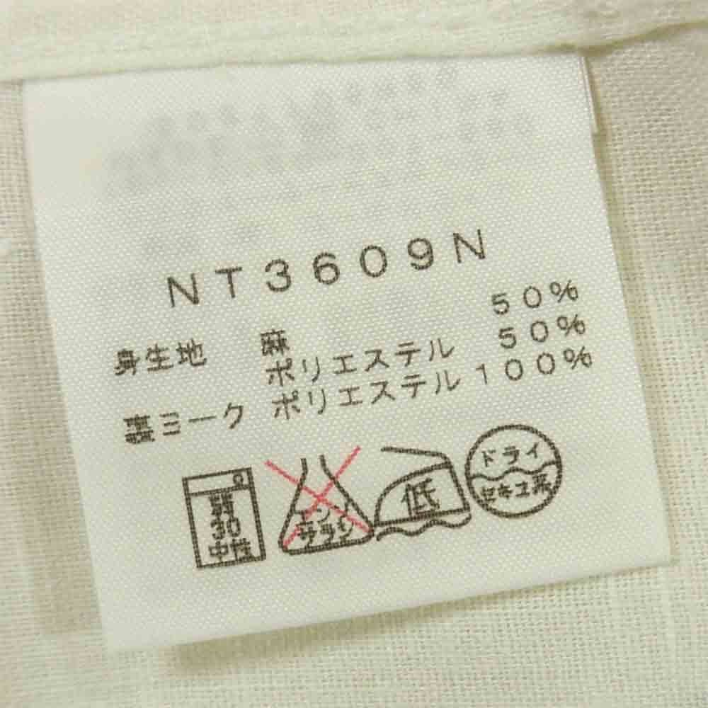 THE NORTH FACE ノースフェイス NT3609N PURPLE LABEL パープル レーベル リネン 半袖 シャツ オフホワイト系 L【中古】
