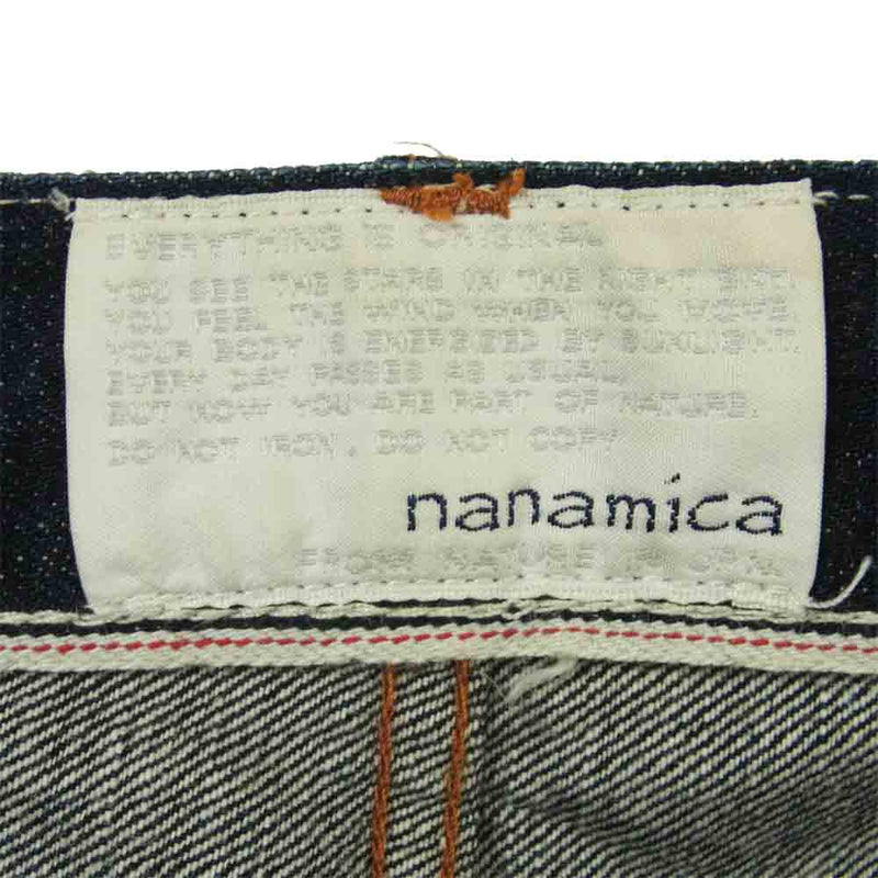 nanamica ナナミカ SUCF808 ボタンフライ 赤耳 デニム パンツ インディゴブルー系 34【中古】