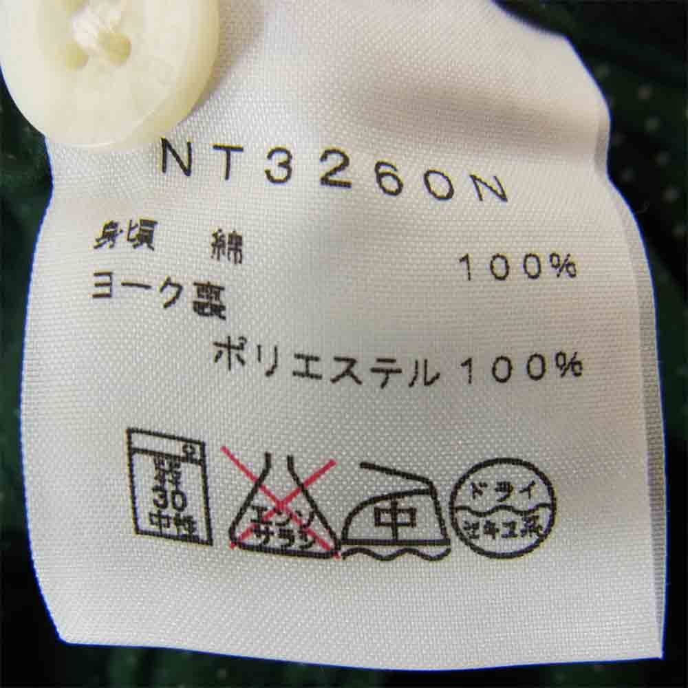 THE NORTH FACE ノースフェイス NT3260N PURPLE LABEL パープル レーベル ドット 長袖 シャツ グリーン系 L【中古】