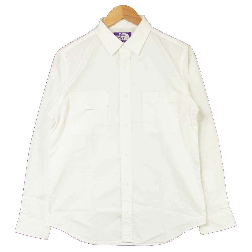THE NORTH FACE ノースフェイス NT3355N PURPLE LABEL パープル レーベル コットン ポリエステル 長袖 シャツ ホワイト系 M【中古】