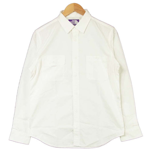 THE NORTH FACE ノースフェイス NT3355N PURPLE LABEL パープル レーベル コットン ポリエステル 長袖 シャツ ホワイト系 M【中古】