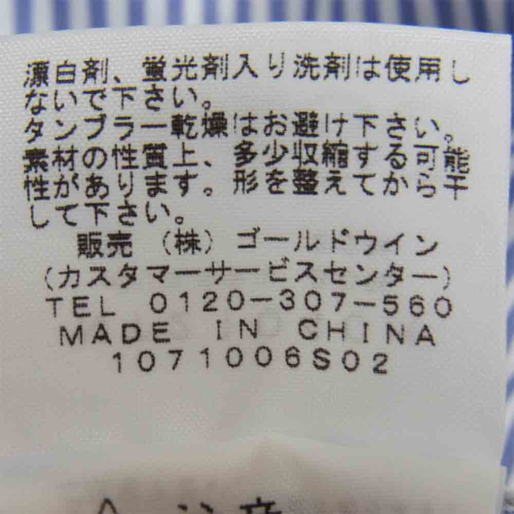 THE NORTH FACE ノースフェイス NT21040H ポリコットン ストライプ 長袖 シャツ ホワイト系 ブルー系 M【中古】