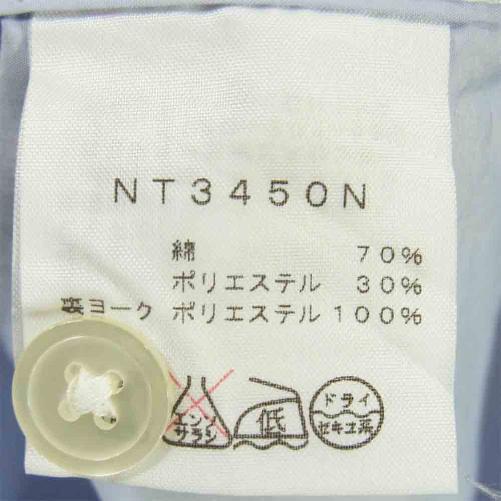 THE NORTH FACE ノースフェイス NT3450N PURPLE LABEL パープル レーベル STRETCH BROAD SHIRT ストレッチ ブロード シャツ ライトブルー系 L【中古】