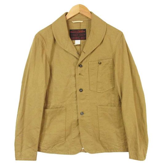FILSON フィルソン ブラックレーベル ショールカラー マイナー ジャケット コットン イタリア製 カーキ系 38【中古】