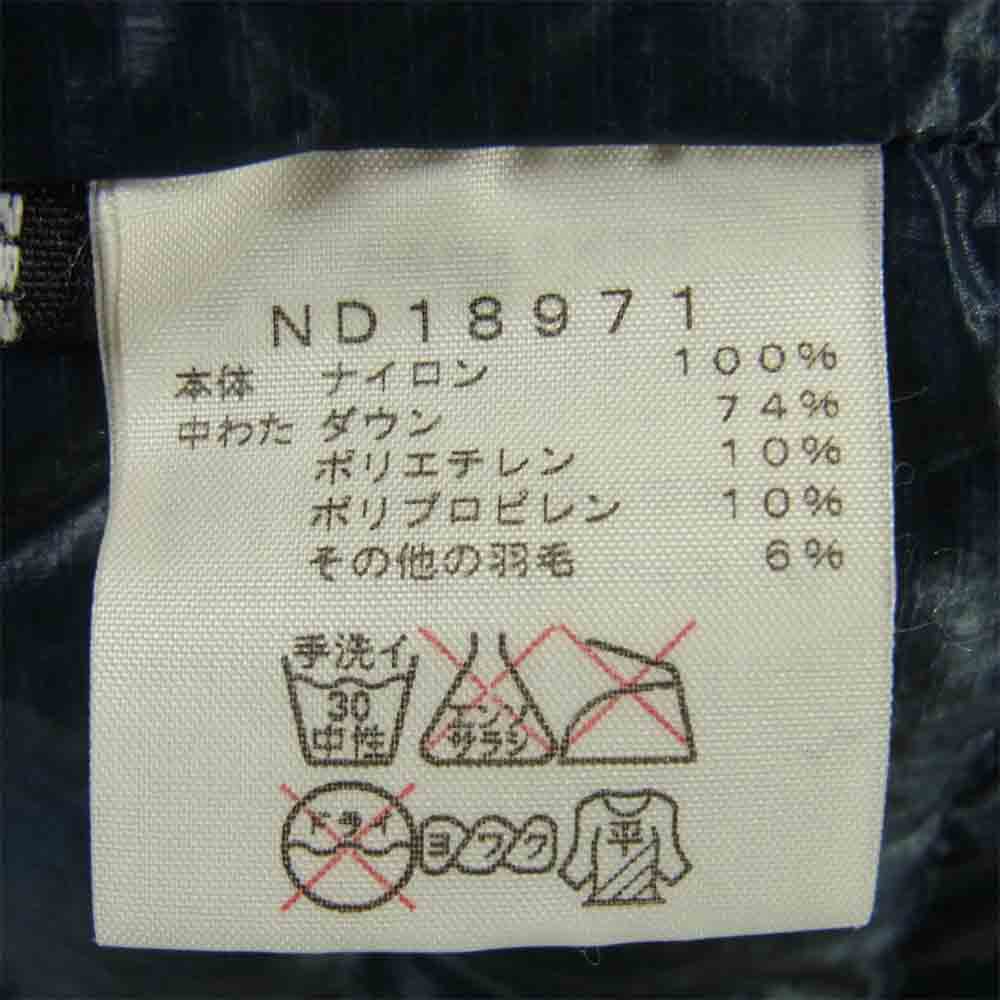 THE NORTH FACE ノースフェイス ND18971 LIGHT HEAT HOODIE ライト ヒート フーディー ダウン ジャケット ネイビー系 L【中古】