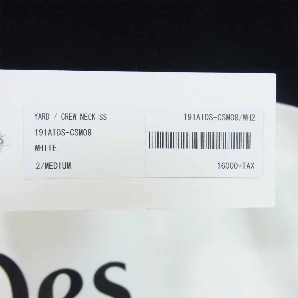DESCENDANT ディセンダント 19SS 191ATDS-CSM08 YARD CREW NECK SS ヤード クルーネック ホワイト系 M【新古品】【未使用】【中古】