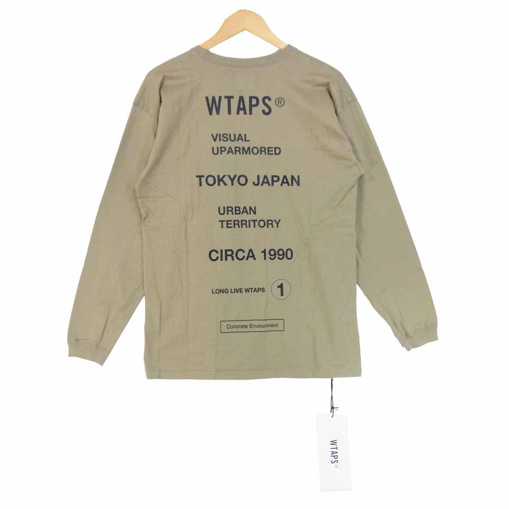WTAPS ダブルタップス 20SS 201ATDT-LT02S CIRCA L/S TEE サーカ ロングスリーブ Tシャツ ベージュ系 L【新古品】【未使用】【中古】