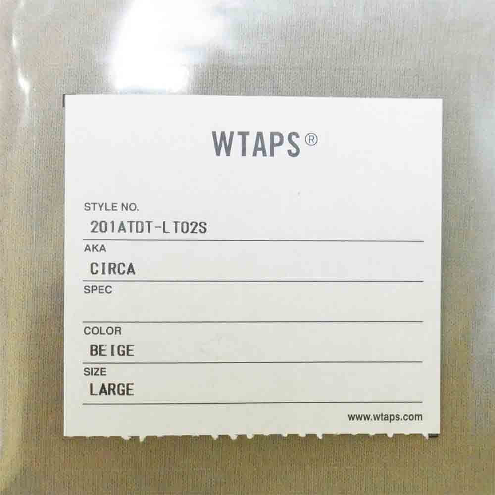 WTAPS ダブルタップス 20SS 201ATDT-LT02S CIRCA L/S TEE サーカ ロングスリーブ Tシャツ ベージュ系 L【新古品】【未使用】【中古】