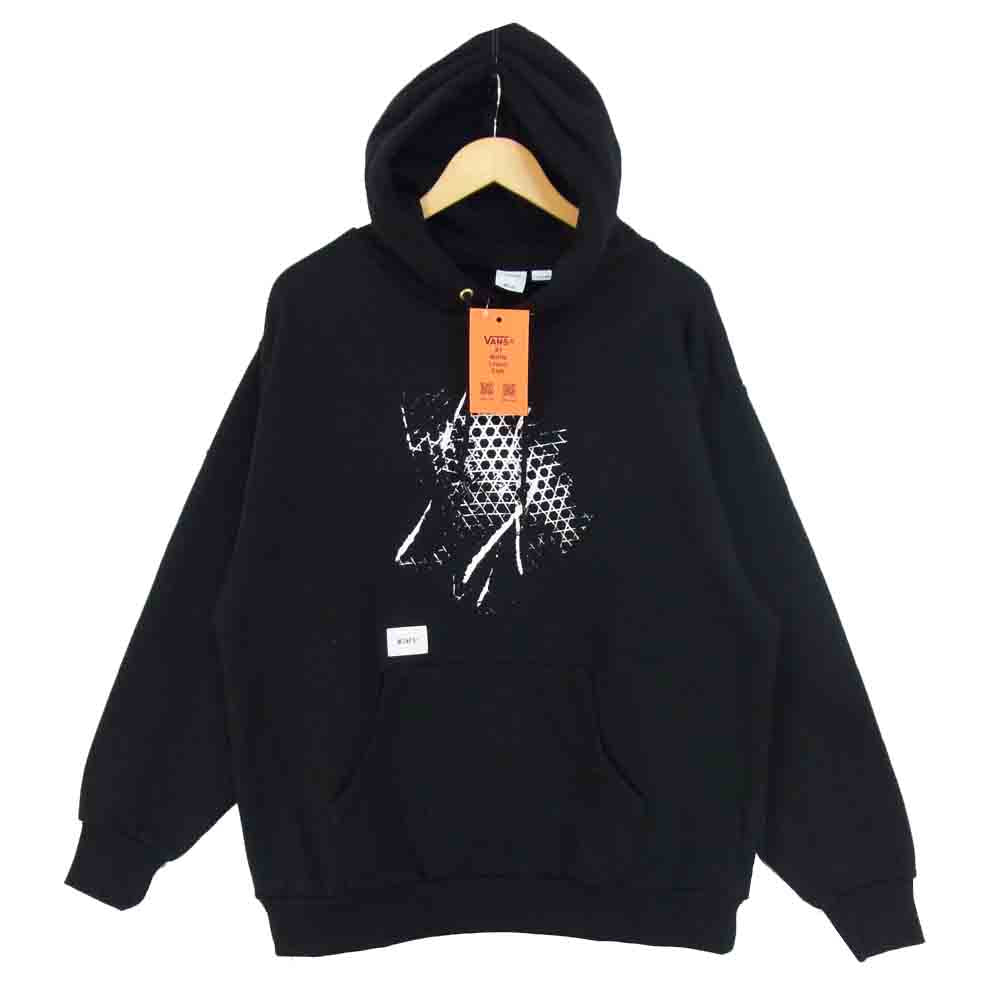 WTAPS ダブルタップス 20AW VN0A4TRBBLK × バンズ Vans MOSH PIT PULLOVER HOODIE フロントプリント パーカー ブラック系 3【新古品】【未使用】【中古】
