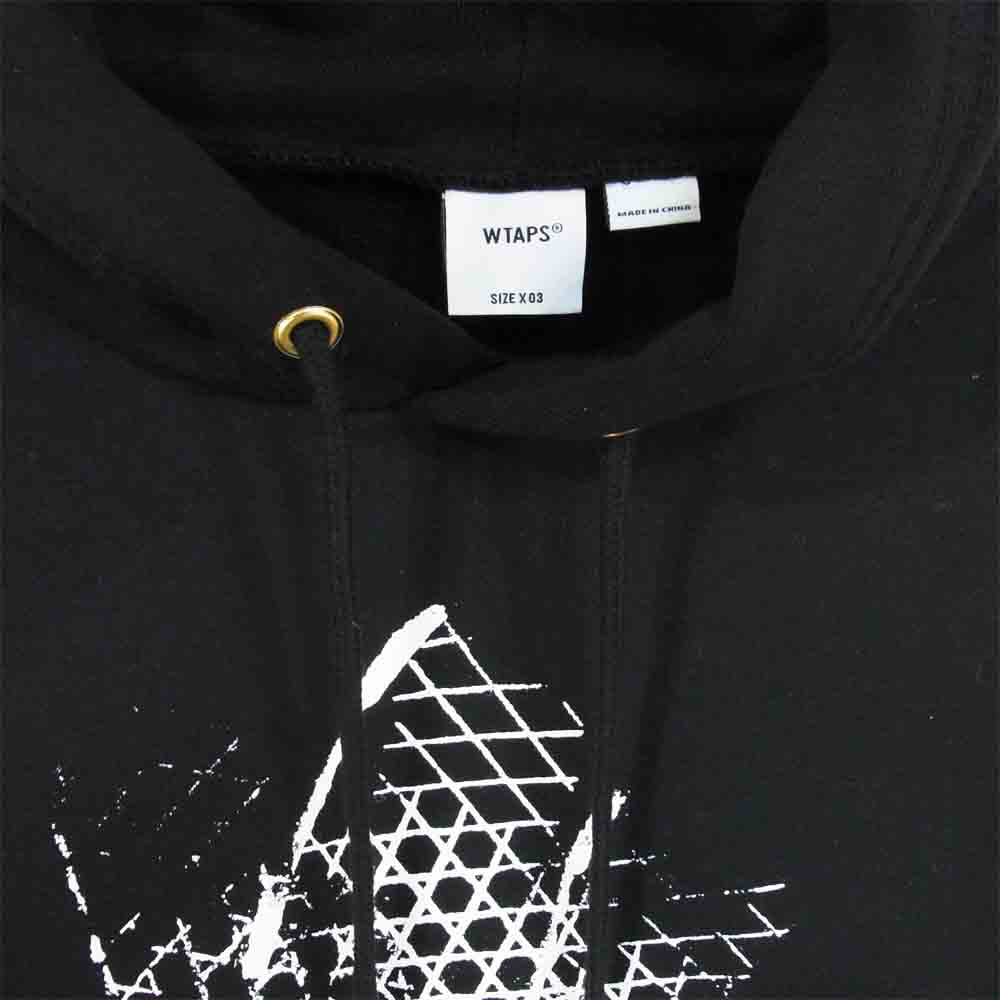 WTAPS ダブルタップス 20AW VN0A4TRBBLK × バンズ Vans MOSH PIT PULLOVER HOODIE フロントプリント パーカー ブラック系 3【新古品】【未使用】【中古】