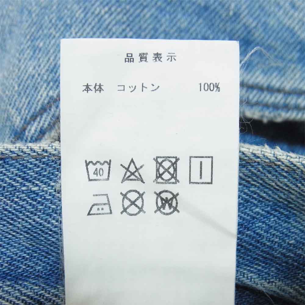 DESCENDANT ディセンダント 18AW 182WVDS-PTM01 1986 JEANS ダメージ加工 ジーンズ インディゴブルー系 M【新古品】【未使用】【中古】