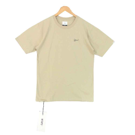 WTAPS ダブルタップス 19AW 192PCDT-ST02S AXE SCREEN TEE ロゴ プリント Tシャツ ベージュ系 L【新古品】【未使用】【中古】