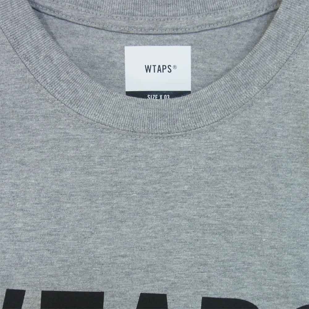 WTAPS ダブルタップス 20AW 202PCDT-ST02S WTVUA TEE ロゴプリント Tシャツ グレー系 3【新古品】【未使用】【中古】
