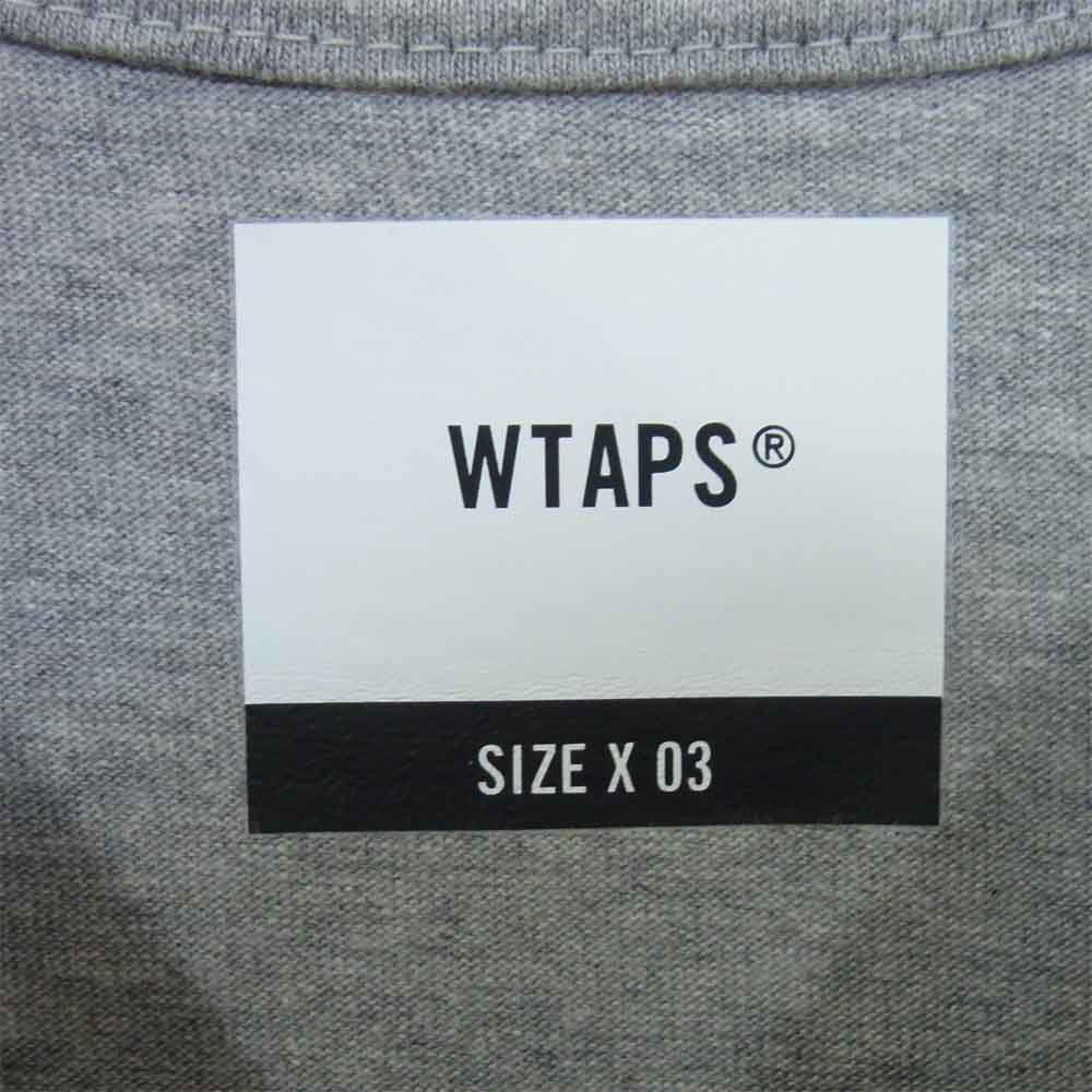 WTAPS ダブルタップス 20AW 202PCDT-ST02S WTVUA TEE ロゴプリント Tシャツ グレー系 3【新古品】【未使用】【中古】