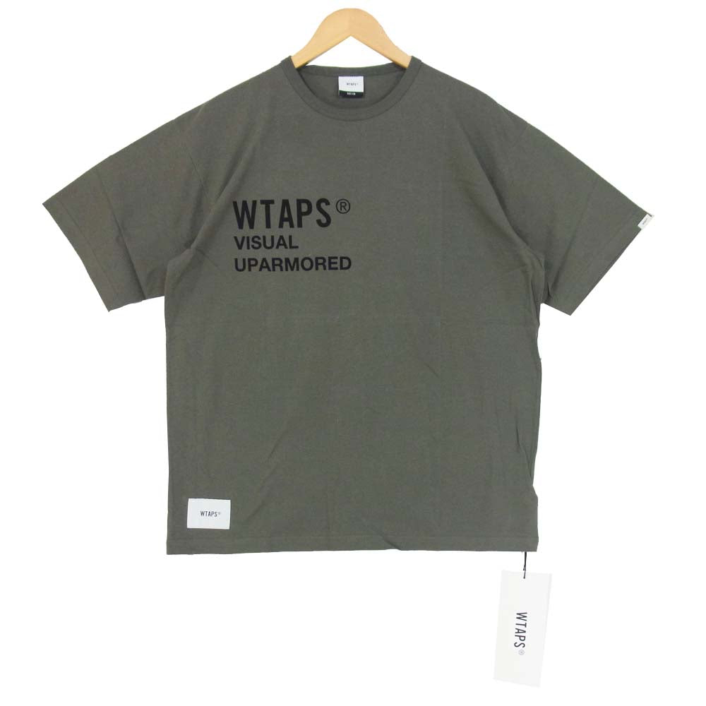 WTAPS ダブルタップス 20SS 201ATDT-CSM02S PX TEE ロゴプリント Tシャツ OLIVE DRAB L【新古品】【未使用】【中古】