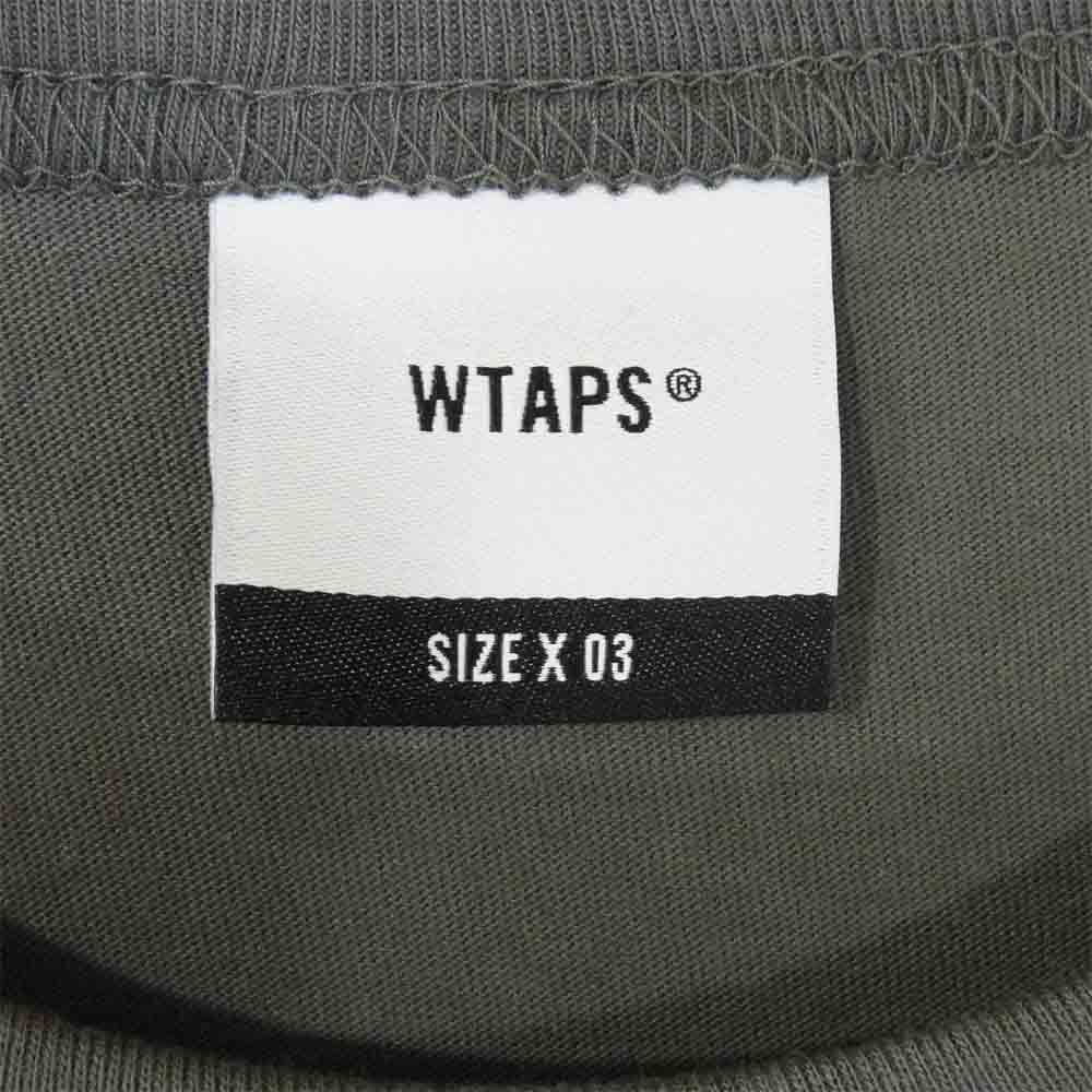 WTAPS ダブルタップス 20SS 201ATDT-CSM02S PX TEE ロゴプリント Tシャツ OLIVE DRAB L【新古品】【未使用】【中古】