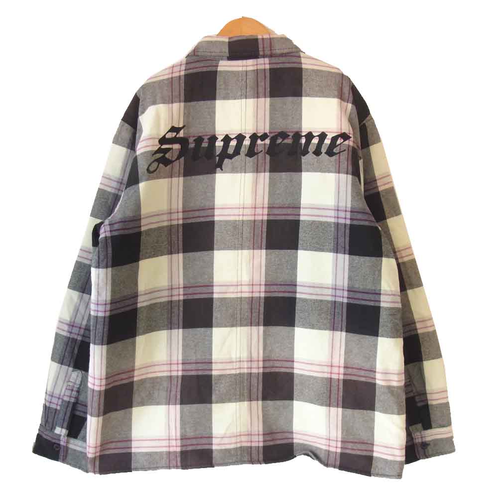 Supreme シュプリーム 20AW Quilted Flannel Shirt キルティング フランネル マルチカラー系 L【極上美品】【中古】