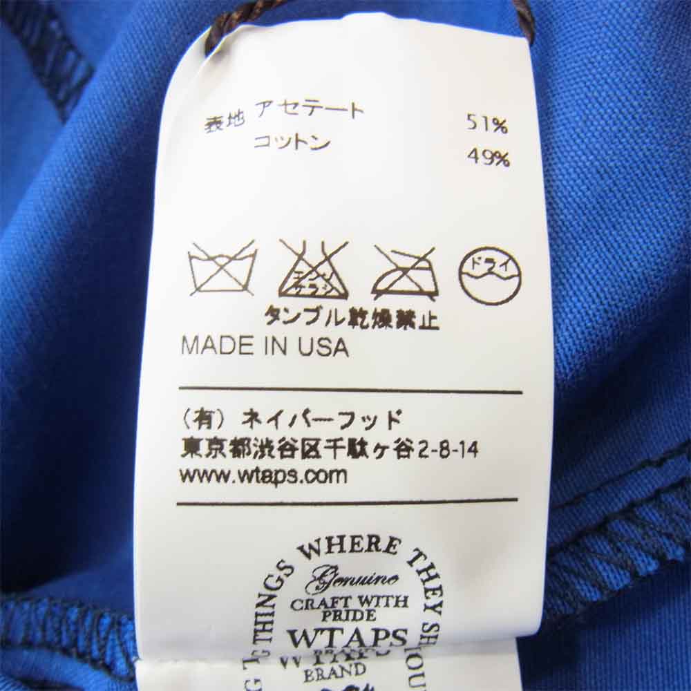 WTAPS ダブルタップス 14AW 142JEJD-JKM01 VINTAGE SATIN WINDBREAKER サテン コーチジャケット ブルー系 L【新古品】【未使用】【中古】