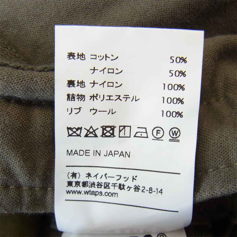 WTAPS ダブルタップス 17AW 172WVDT-JKM01 A-1 JACKET ミリタリー フライト カーキ系 L【新古品】【未使用】【中古】