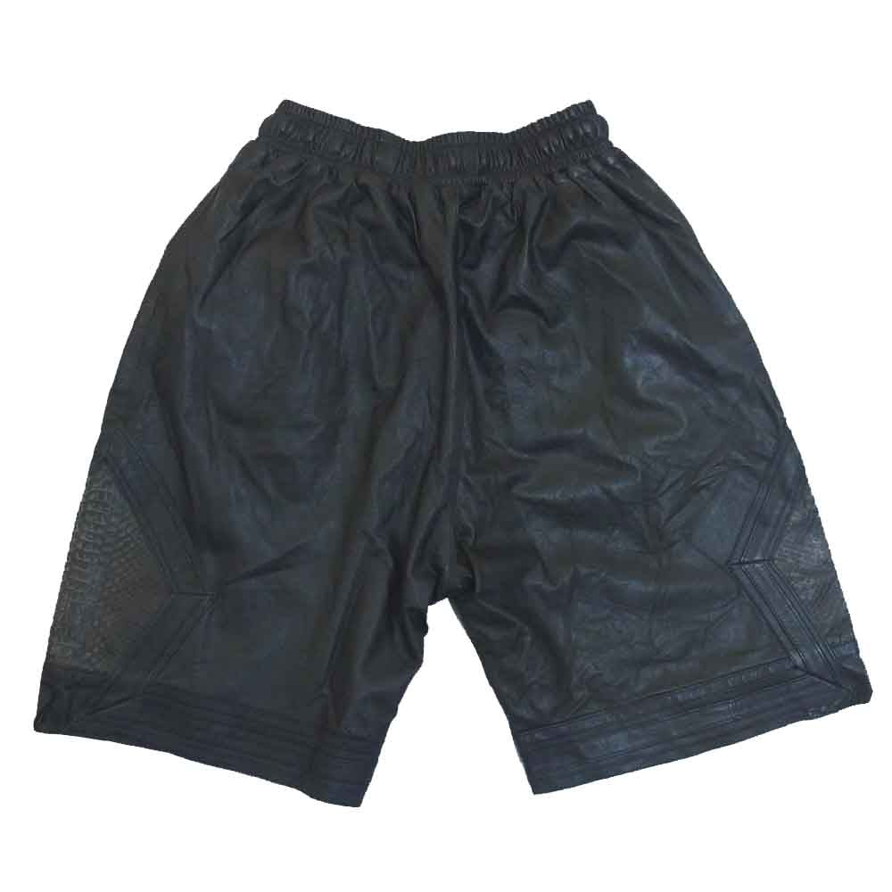 アンノアール 505028982487 USA製 レザー ハーフパンツ ショーツ ブラック系 M【中古】