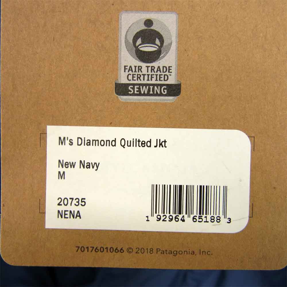 patagonia パタゴニア 20AW 20735 Diamond Quilted Jacket ダイアモンド キルト ジャケット ネイビー系 M【新古品】【未使用】【中古】
