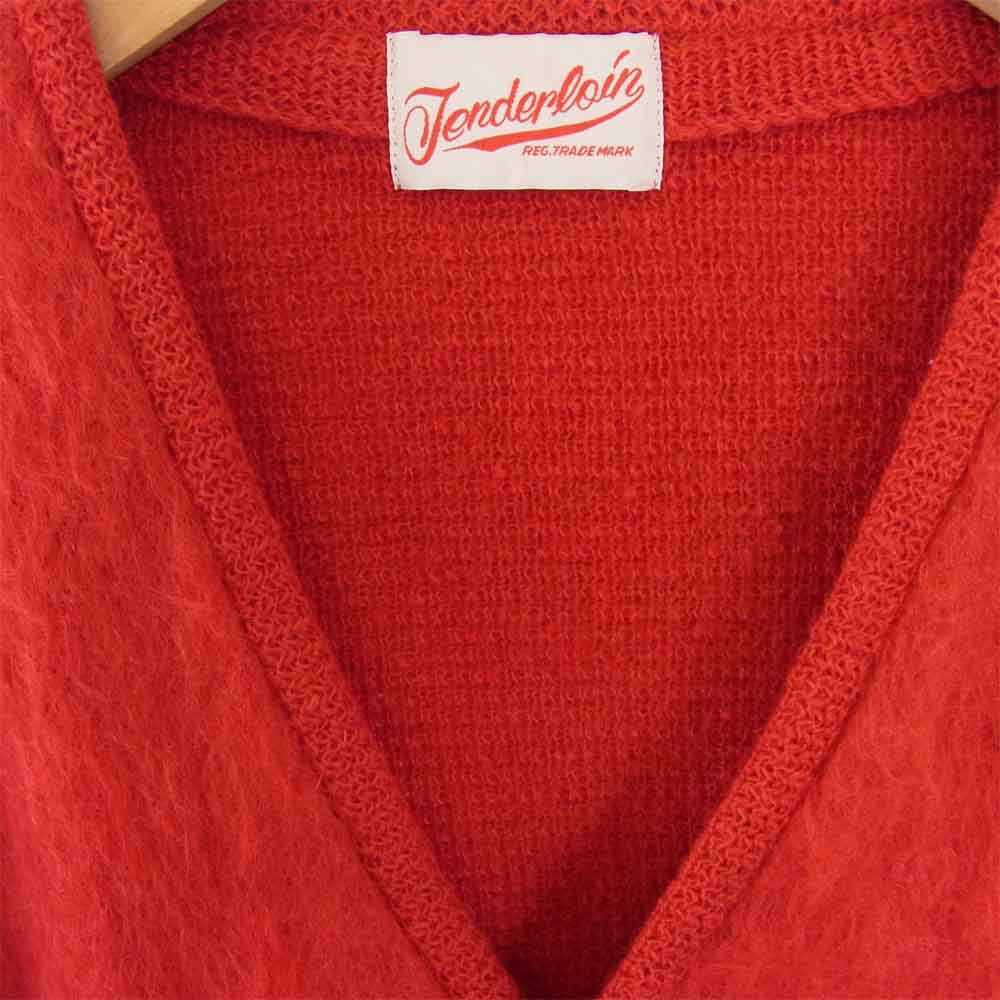 TENDERLOIN テンダーロイン T-MOHAIR CARDIGAN モヘア カーディガン レッド系【美品】【中古】