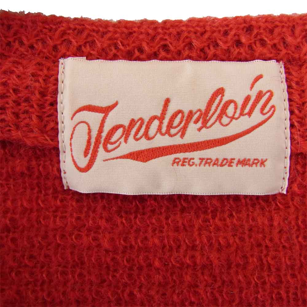 TENDERLOIN テンダーロイン T-MOHAIR CARDIGAN モヘア カーディガン レッド系【美品】【中古】