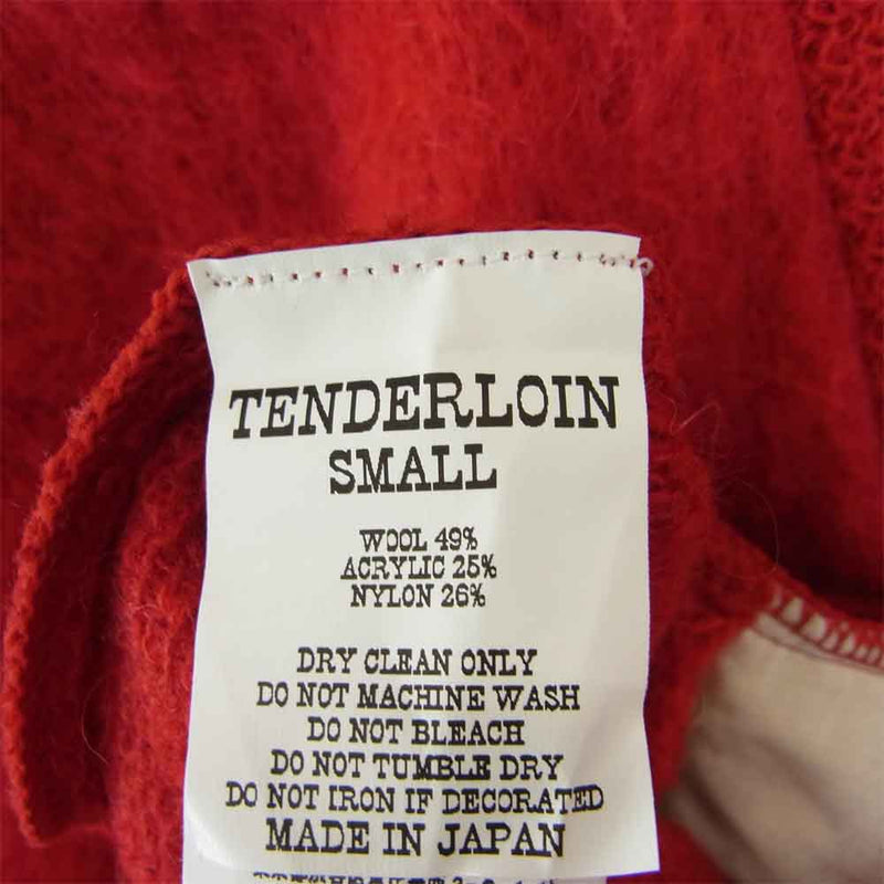 TENDERLOIN テンダーロイン T-MOHAIR CARDIGAN モヘア カーディガン レッド系【美品】【中古】