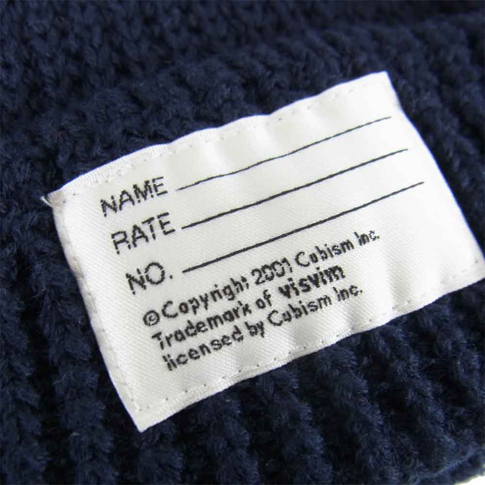 VISVIM ビズビム 0120103003028 KNIT BEANIE ニット ビーニー ネイビー系 FREE【極上美品】【中古】