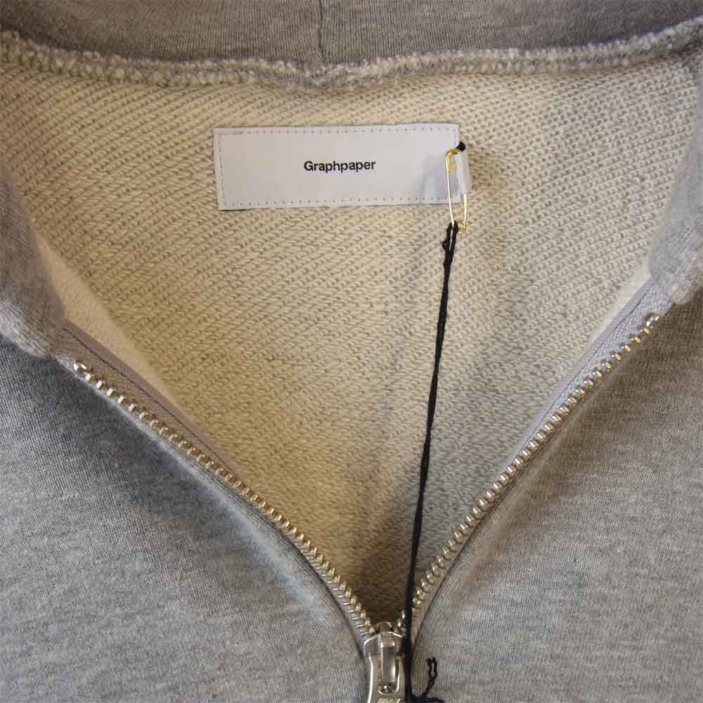 GRAPHPAPER グラフペーパー GU201-70172B × ループウィラー LOOPWHEELER Full-Zip Parka フルジップ パーカー グレー系 グレー系 2【美品】【中古】