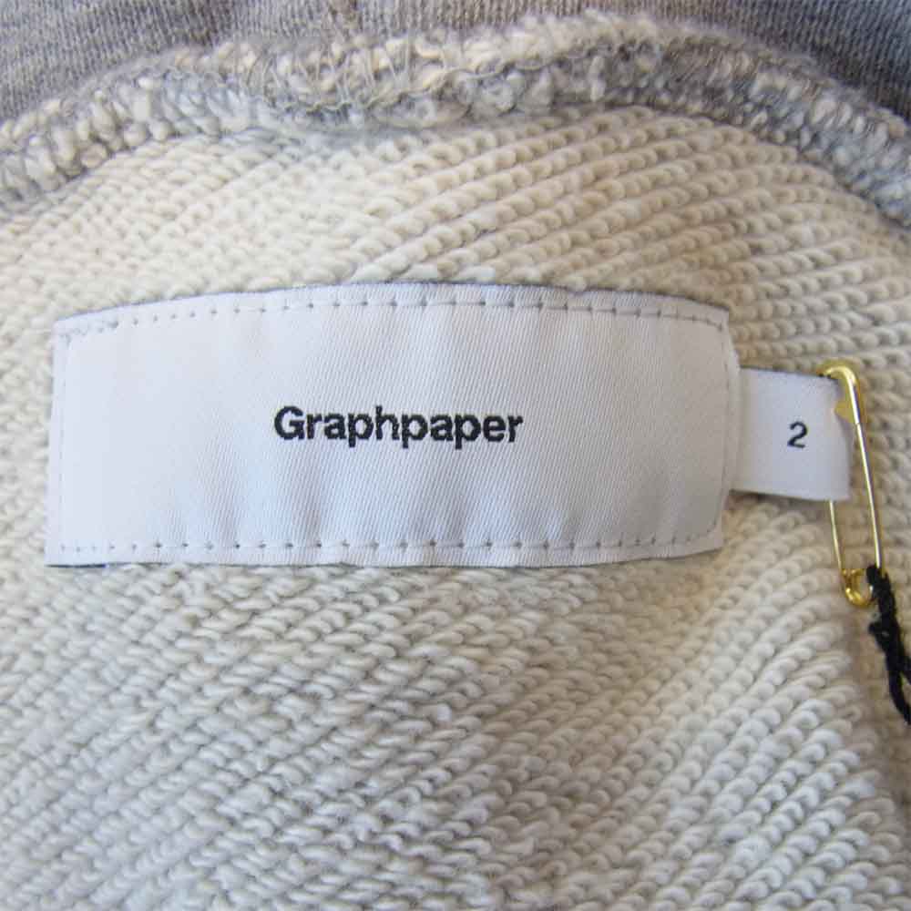 GRAPHPAPER グラフペーパー GU201-70172B × ループウィラー LOOPWHEELER Full-Zip Parka フルジップ パーカー グレー系 グレー系 2【美品】【中古】