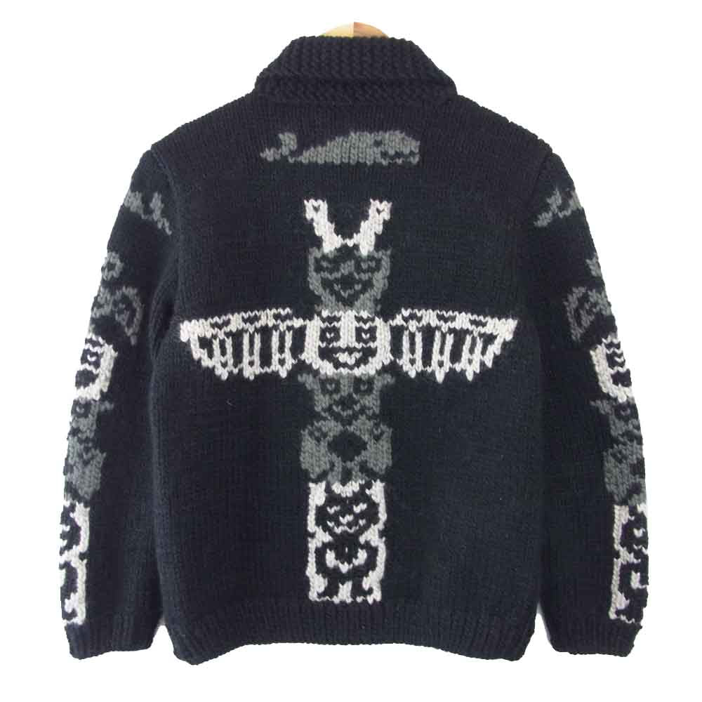 THE FLAT HEAD ザフラットヘッド FN-0C-WC001 未使用 COWICHAN SWEATER カウチンセーター ブラック系 38【極上美品】【中古】