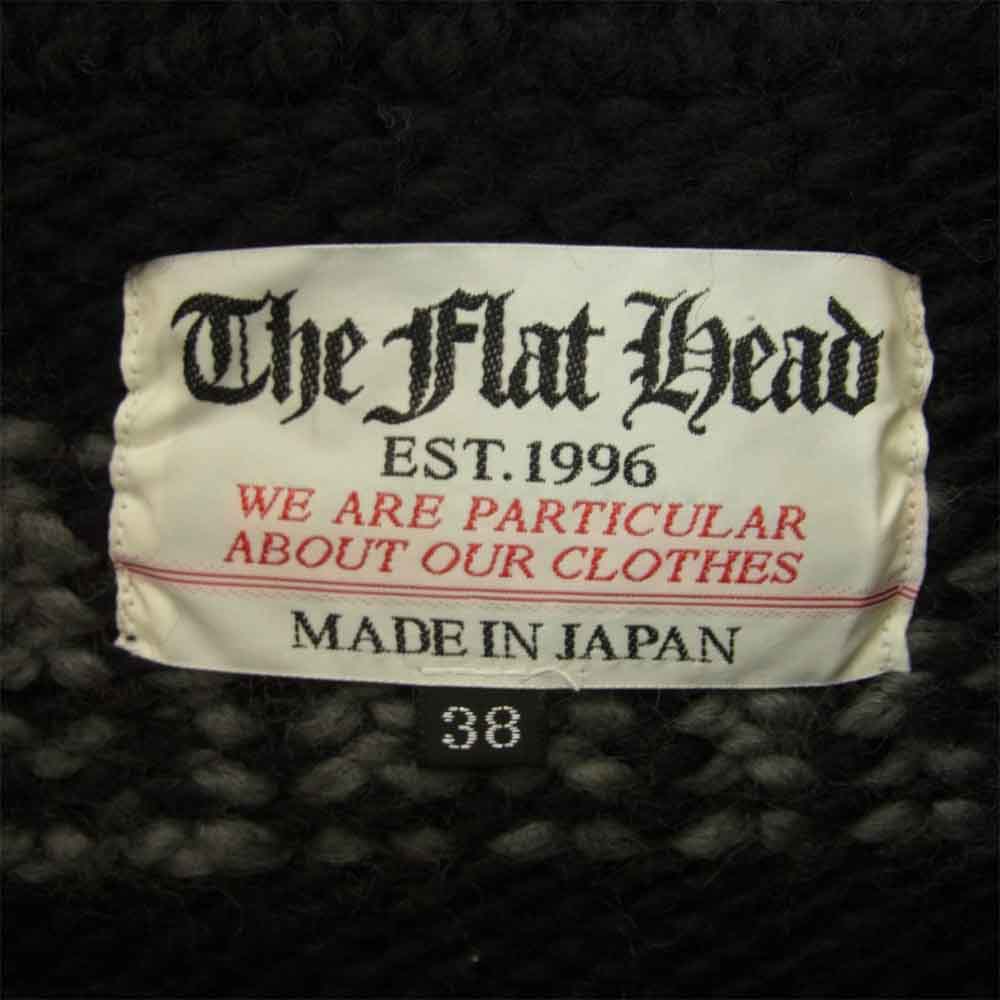 THE FLAT HEAD ザフラットヘッド FN-0C-WC001 未使用 COWICHAN SWEATER カウチンセーター ブラック系 38【極上美品】【中古】