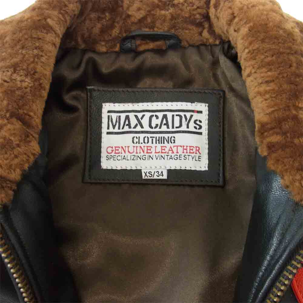 マックスケイディ TOP GUN トップガン レザージャケット ブラウン系 XS【美品】【中古】