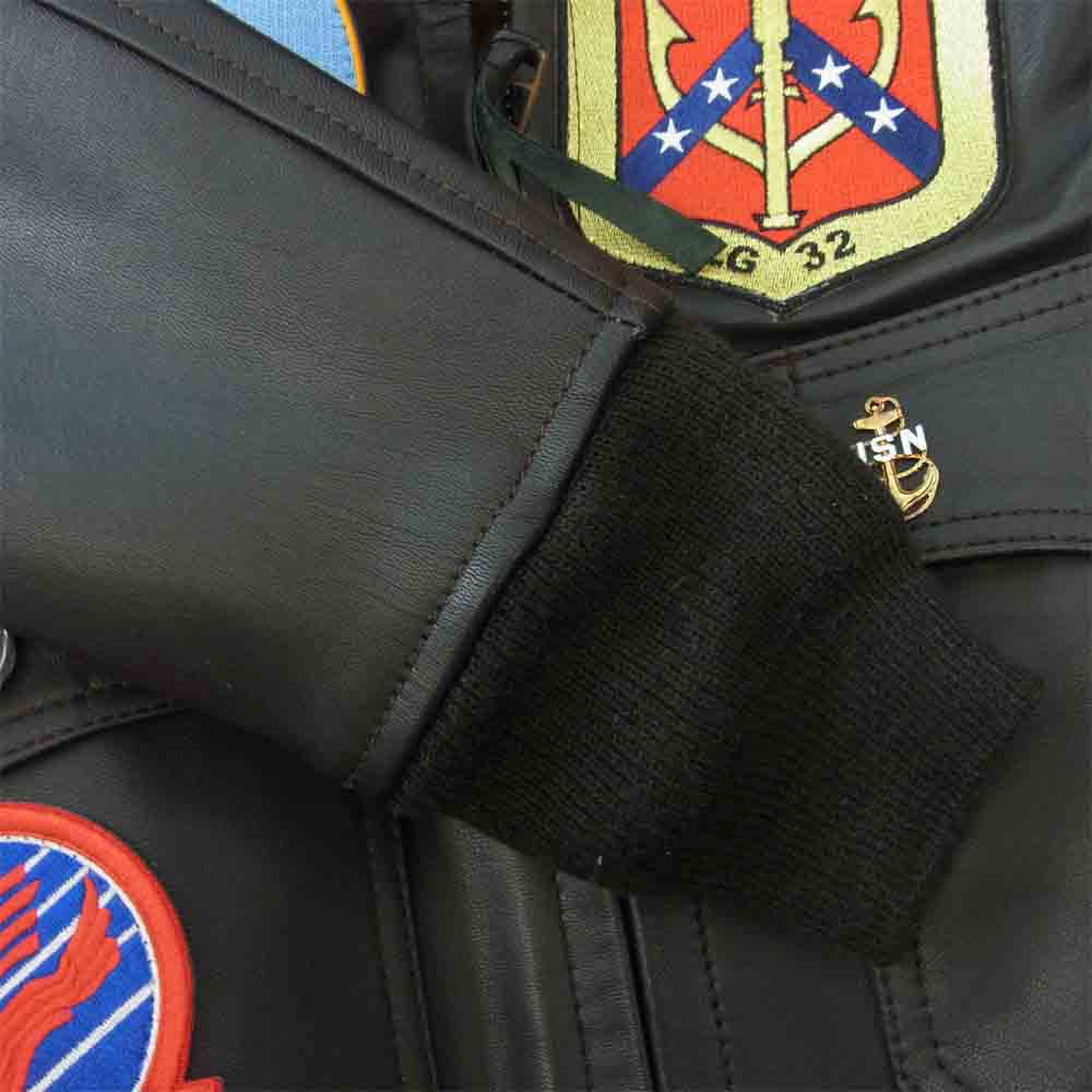 マックスケイディ TOP GUN トップガン レザージャケット ブラウン系 XS【美品】【中古】