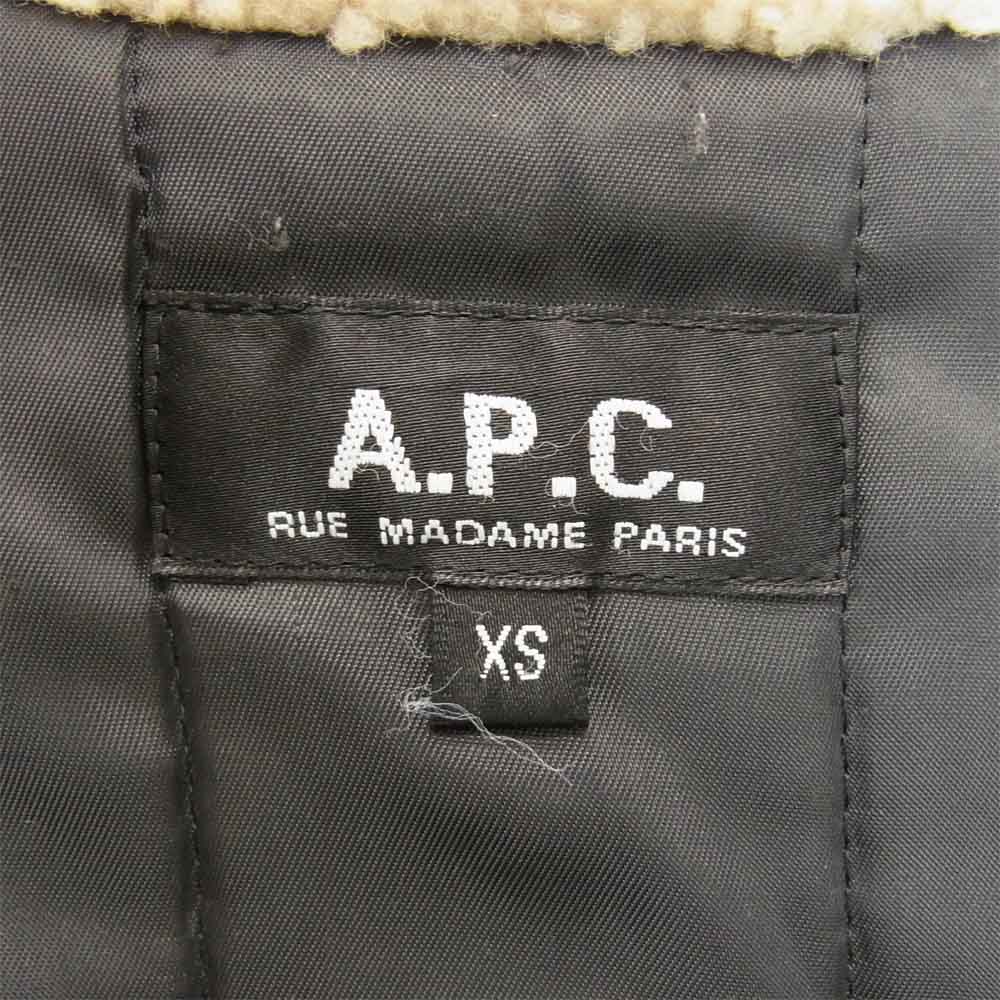 A.P.C. アーペーセー 1AC0031-F02032-12H N-3B エルボーパッチ ミリタリー コート カーキ系 XS【中古】