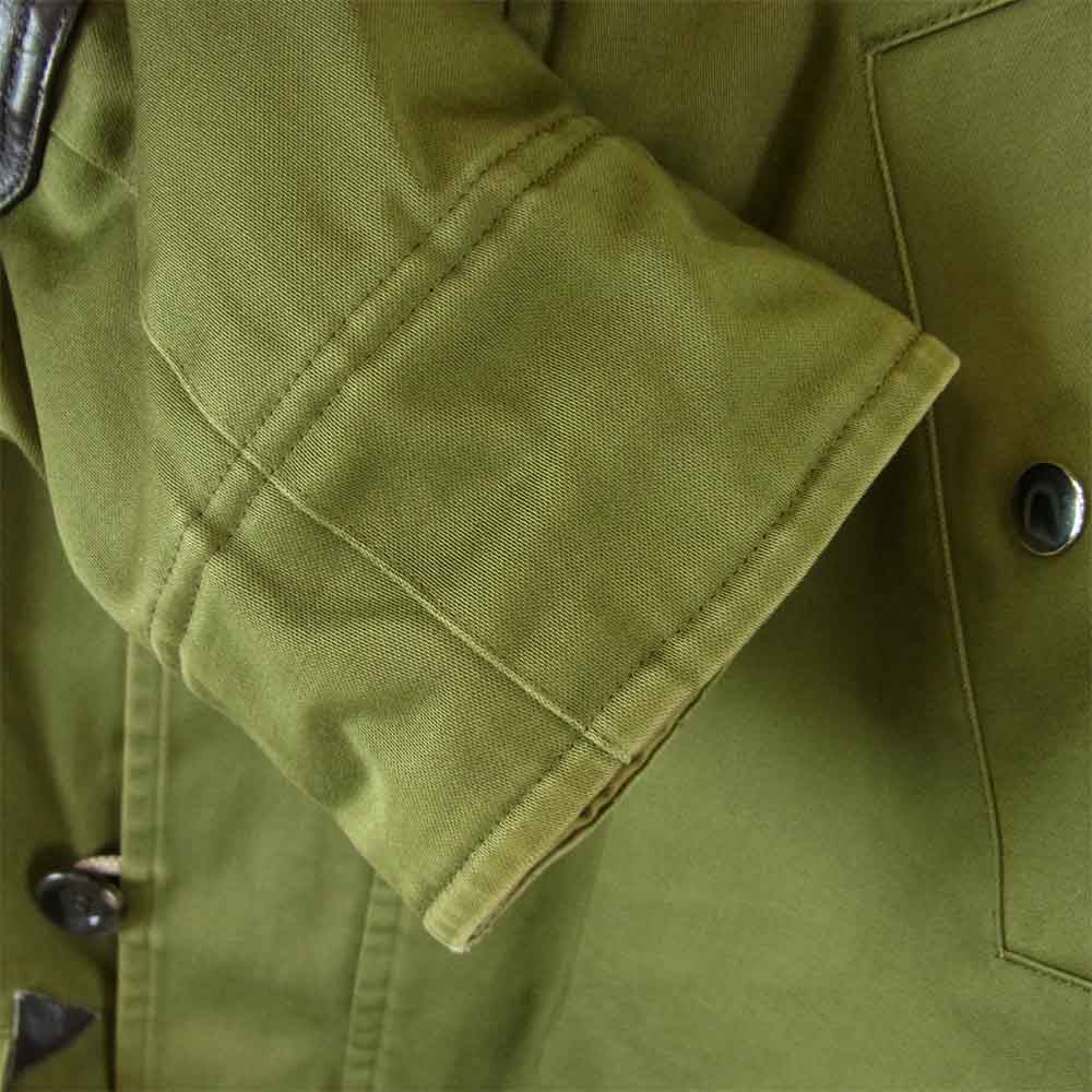 A.P.C. アーペーセー 1AC0031-F02032-12H N-3B エルボーパッチ ミリタリー コート カーキ系 XS【中古】