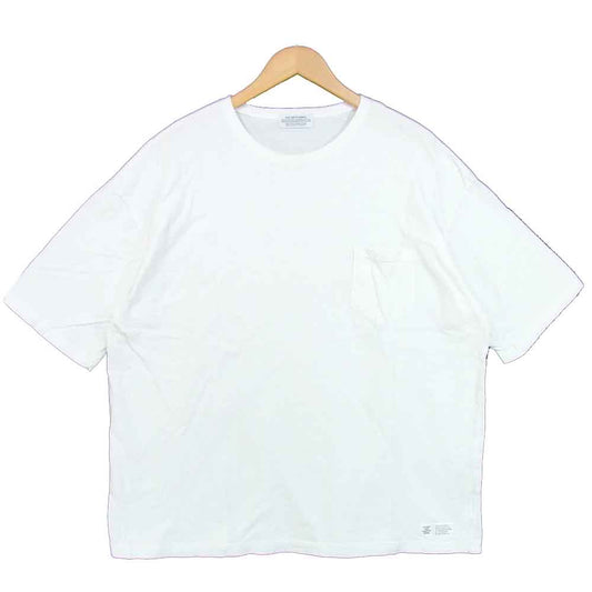 ポエットミーツダブワイズ 沈黙詩人 ポケット ビッグシルエット 半袖 Tシャツ ホワイト系 XL【美品】【中古】