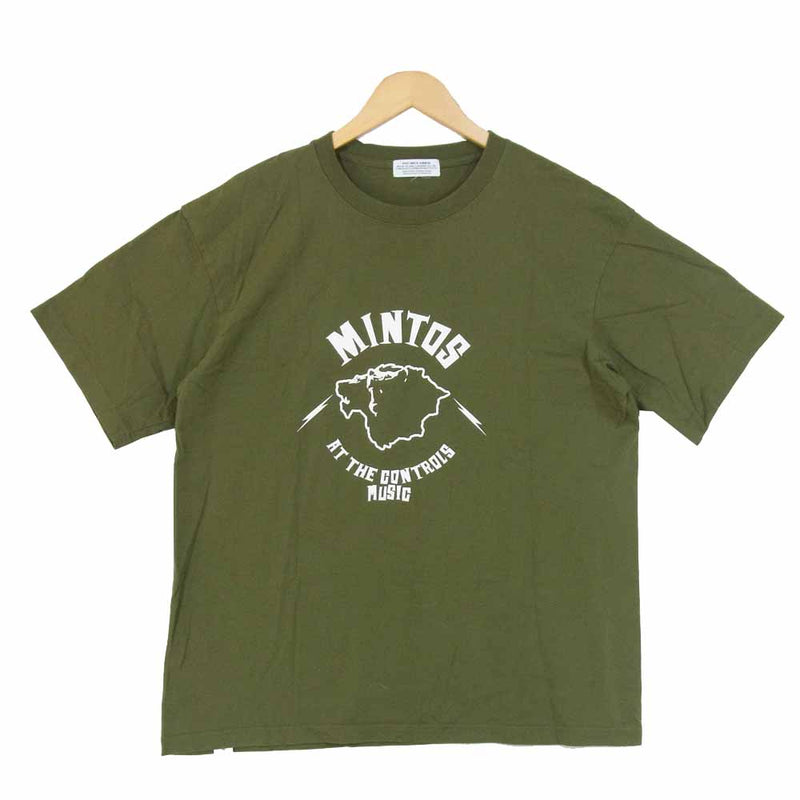 ポエットミーツダブワイズ Mintos T-Shirt プリント 半袖 Tシャツ カーキ系 XL【美品】【中古】