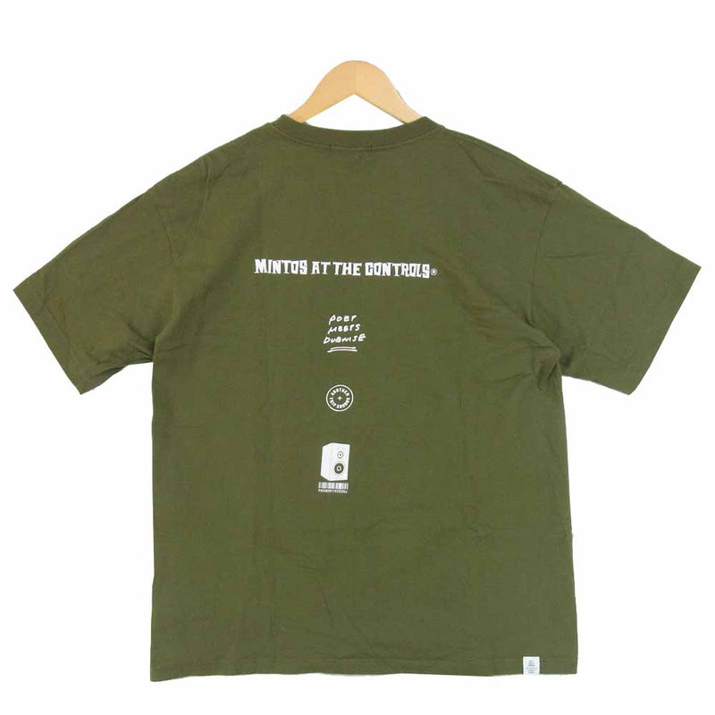 ポエットミーツダブワイズ Mintos T-Shirt プリント 半袖 Tシャツ カーキ系 XL【美品】【中古】