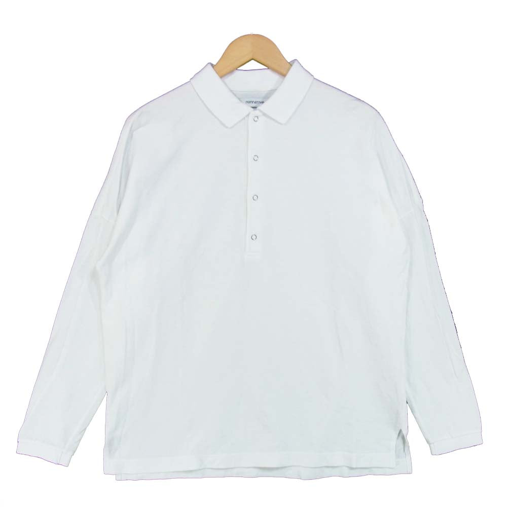 nonnative ノンネイティブ NN-C3505 CLERK POLO LS TEE COTTON PIQUE コットン 長袖 ポロシャツ ホワイト系 1【中古】