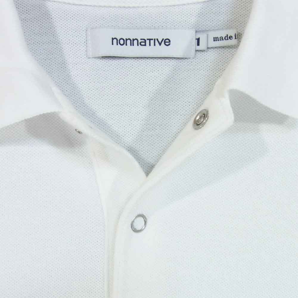 nonnative ノンネイティブ NN-C3505 CLERK POLO LS TEE COTTON PIQUE コットン 長袖 ポロシャツ ホワイト系 1【中古】