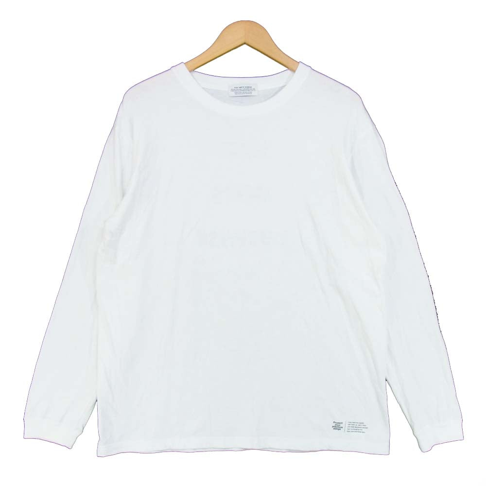 ポエットミーツダブワイズ バックプリント 長袖 ロングスリーブ Tシャツ ホワイト系 XL【美品】【中古】